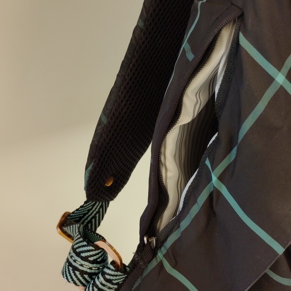 lululemon athletica Black Backpack with Green Grid Pattern - Picture 10 of 14